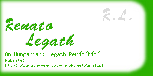 renato legath business card
